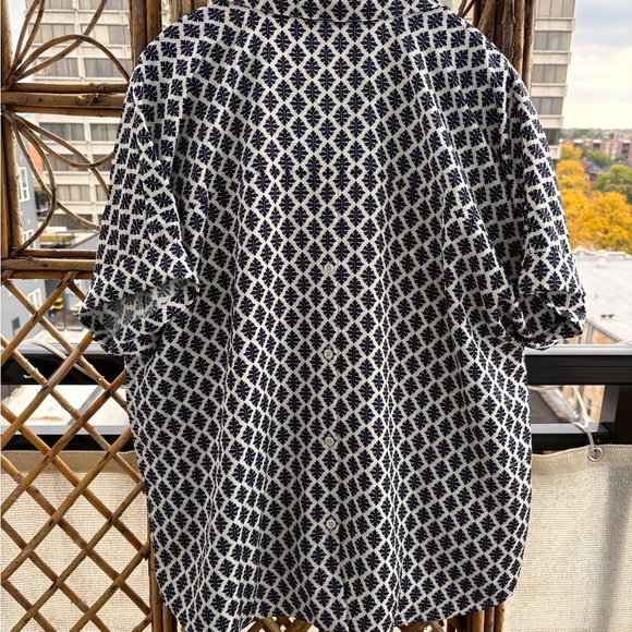 J. Jill Navy and White Patterned Blouse - Picture 3 of 7